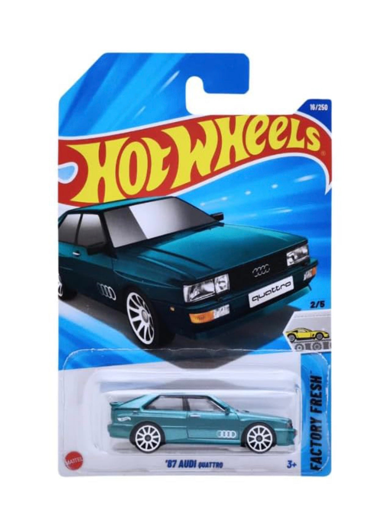 Hot Wheels 87 Audi Quattro Factory Fresh Ages 3 and Up by Small CLAP (Green)