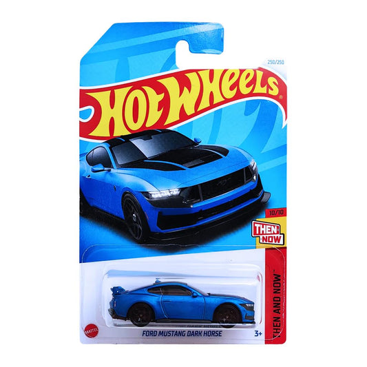 Hot Wheels 1:64 Scale Ford Mustang Dark Horse Then and Now for Ages 3 and Up by Small CLAP (Blue)