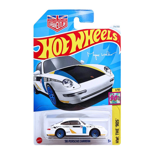 Hot Wheels 1:64 Scale 96 Porsche Carrera HW The 90S for Ages 3 and Up by Small CLAP (White)