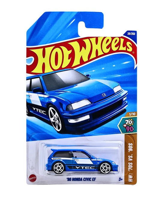 Hot Wheels 90 Honda Civic EF HW 70S VS 90S Ages 3 and Up by Small CLAP (Blue)