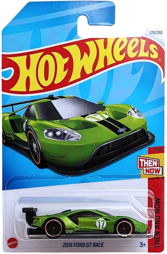 Hot Wheels 2016 Ford GT Race Then and Now for Ages 3 and Up (Green)